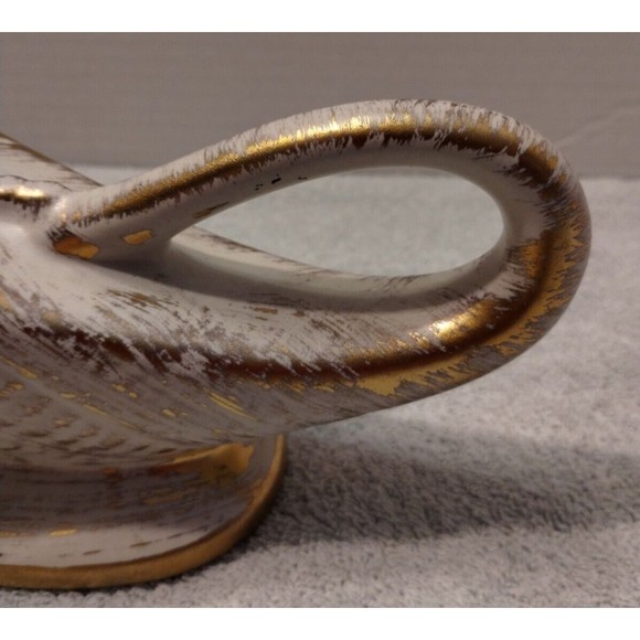 Vintage Table Lighter 22K Gold Tweed Glaze USA Rare Stamped Royal Haeger - Picture 5 of 10